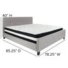 Flash Furniture Platform Bed Set, Tribeca, King, Gray HG-BM-28-GG